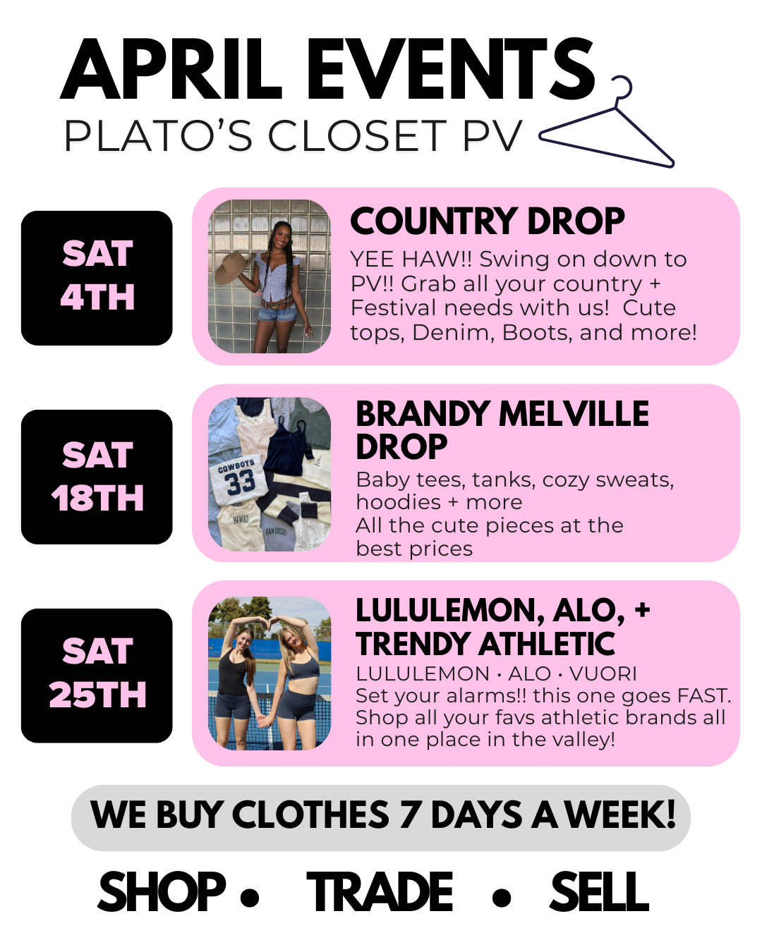 April Events and Promotions